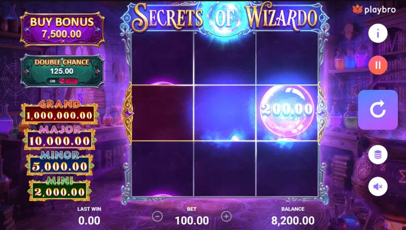 Secrets of Wizardo - sphere symbol on the reels